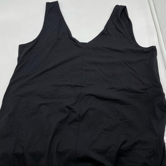 M AnyBody Loungewear Cozy Knit Wide Leg Jumpsuit Black MEDIUM PETITE Back Tie - Picture 2 of 13